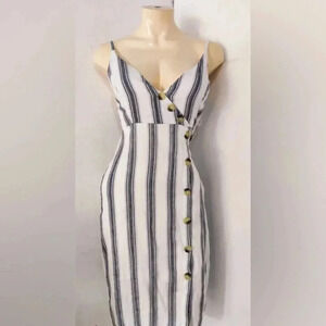 Moon Orchid striped midi dress